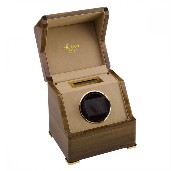 Rapport Watch Winder Perpetua III Single Touch Screen Walnut Finish W581