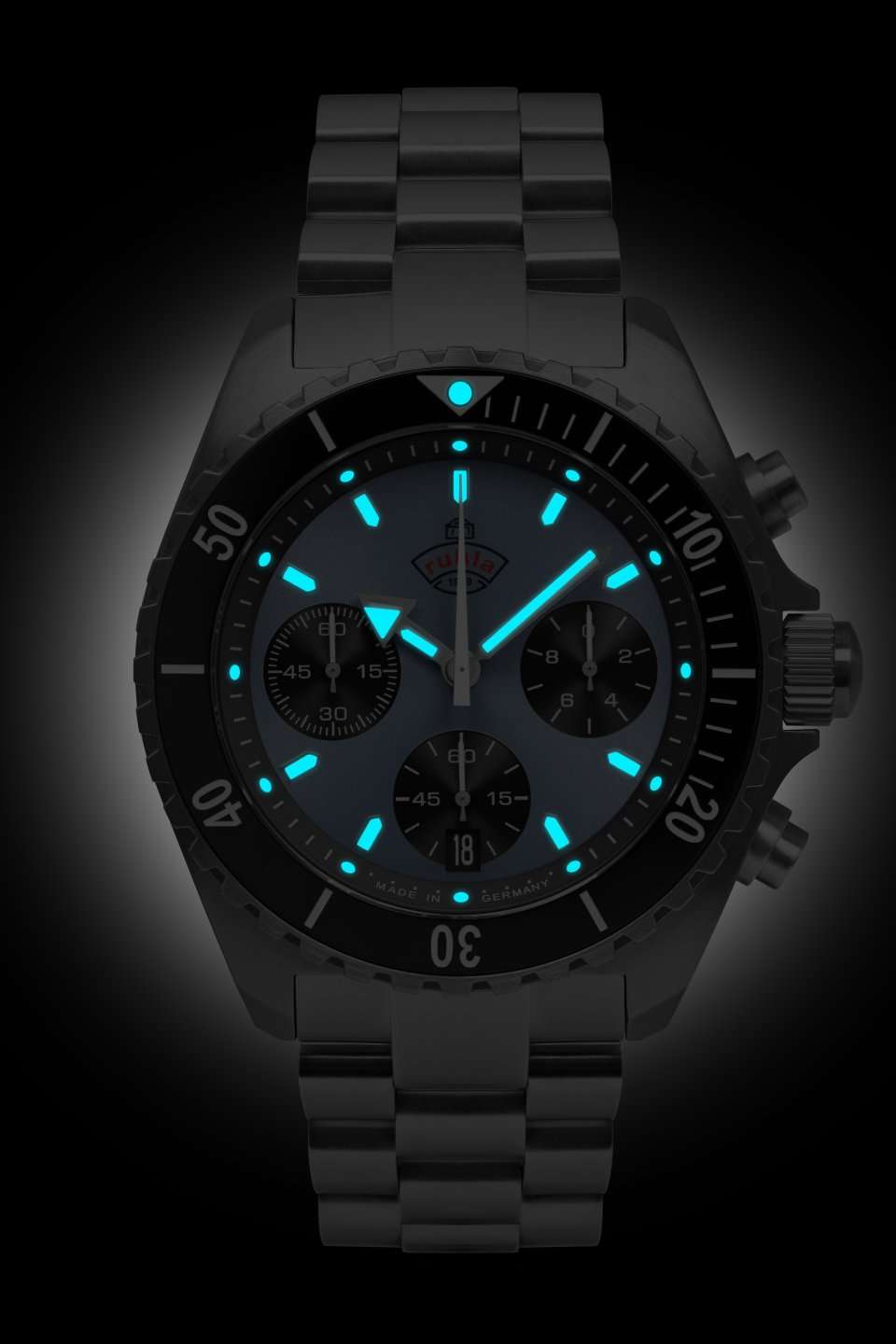 Ruhla 1929 Glasbach Cup  Quartz Chronograph Watch 4970M5 Image 2