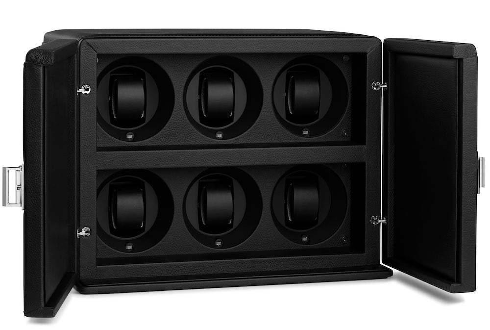 Scatola del Tempo Watch Winder Rotore 9 Black 02072 Black