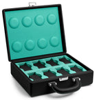 Scatola del Tempo Watch Case Valigetta 8 Handle Black Blue Tiffany 05013.BBLSIL