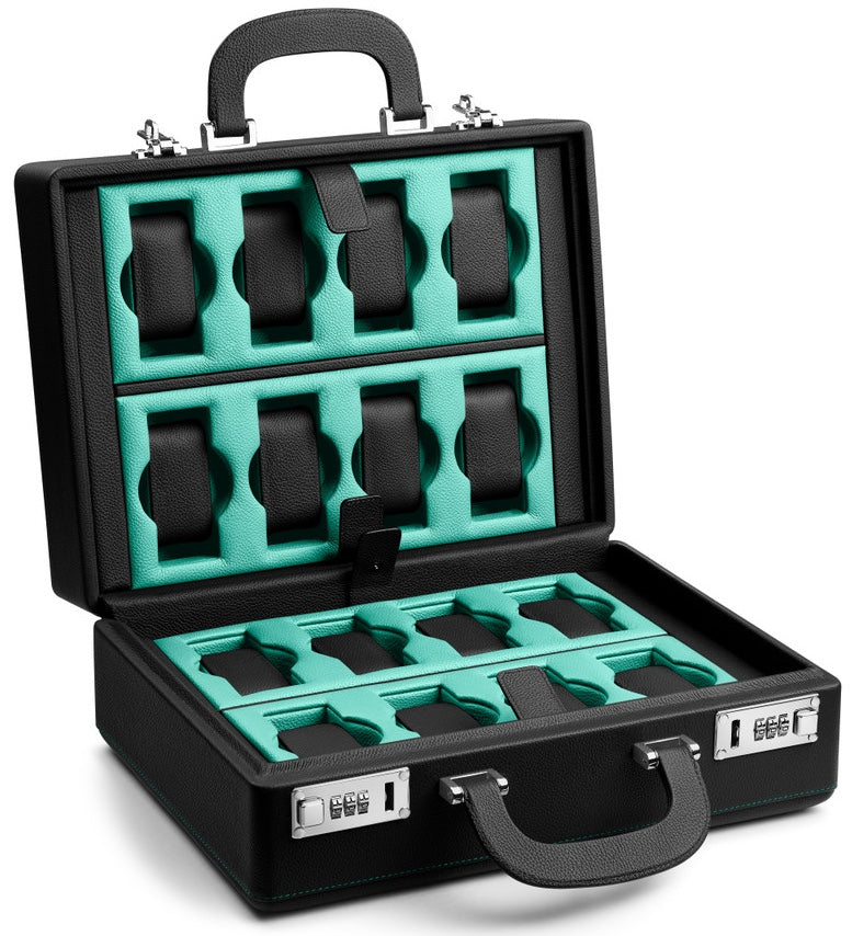 Scatola del Tempo Watch Case Valigetta 16 Black Blue Tiffany 05011.BBLSIL