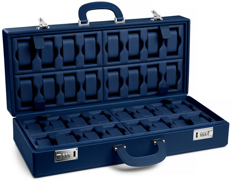 Scatola del Tempo Watch Case Valigetta 32 Blue 05010.BLSIL