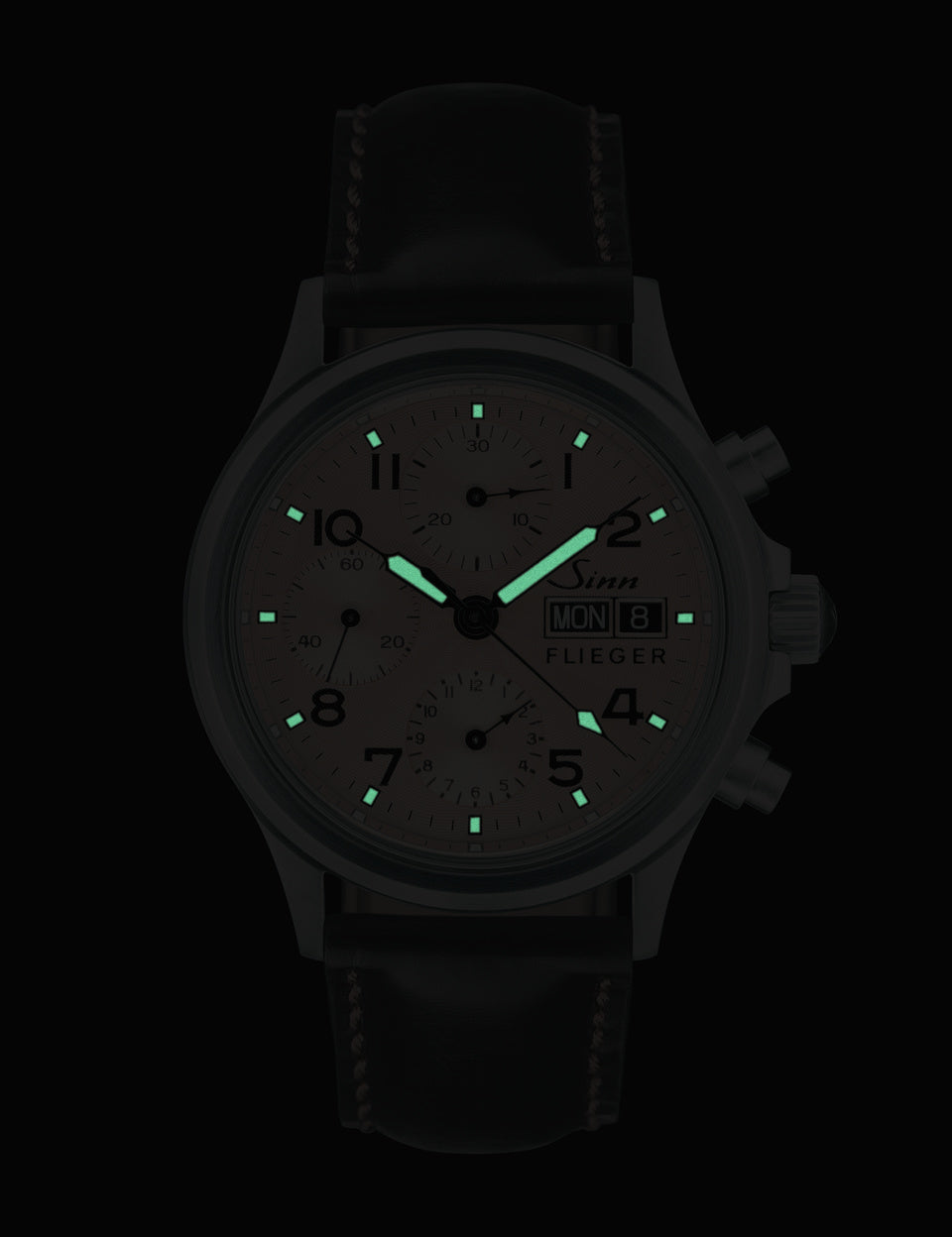 Sinn 356 Sa Pilot II Fine Link Bracelet Watch 356.072 Fine Link Bracelet Image 2