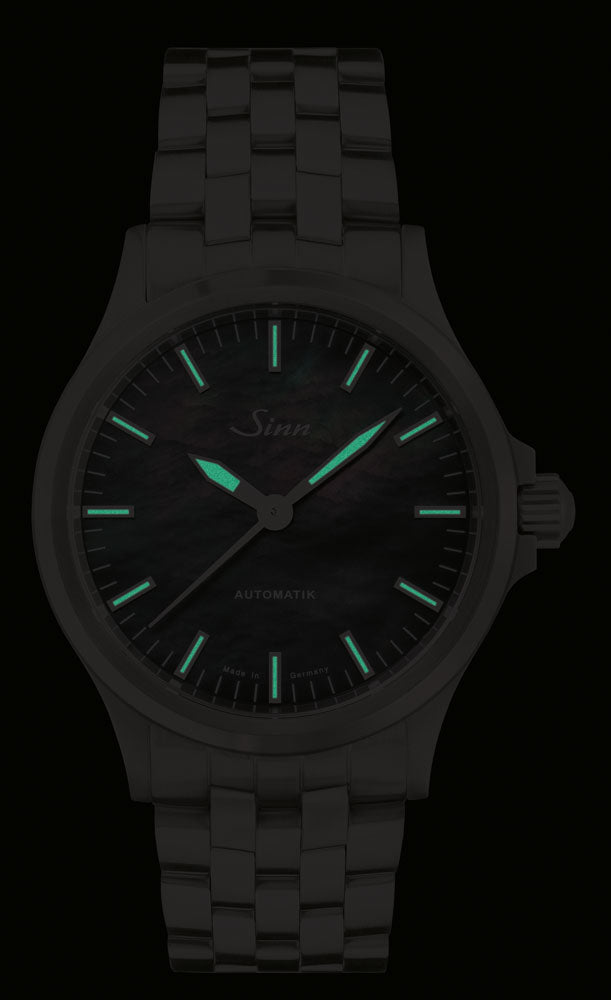 Sinn 556 I Mother of Pearl S Grey Alcantara Leather Strap Watch 556.0105 Grey Alcantara Leather Strap Image 4