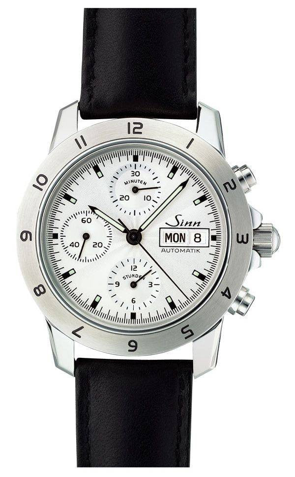 Sinn Motorist Chronograph 303 Silver 12 D 303.030 Leather Strap