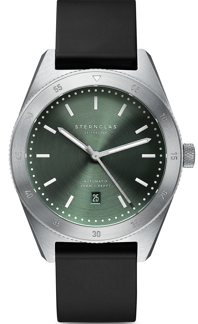 Sternglas Watch Marus Automatic Green Rubber S02-MA09-KA01