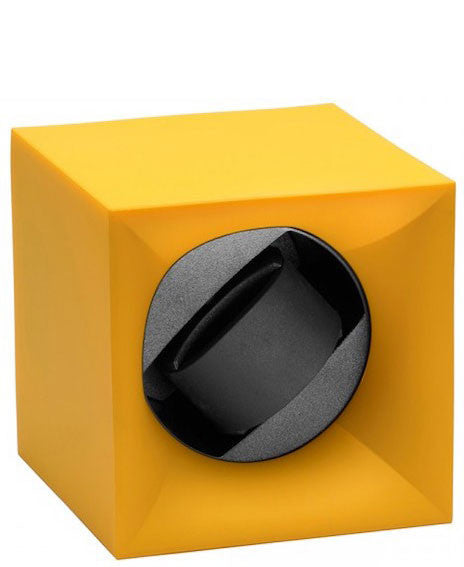 Swiss KubiK Watch Winder Single Startbox Yellow Soft Touch SK01.STB.003