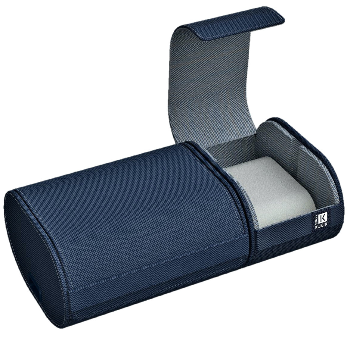 Swiss KubiK Watch Winder Travelbox Blue Textile SK.01.TB001