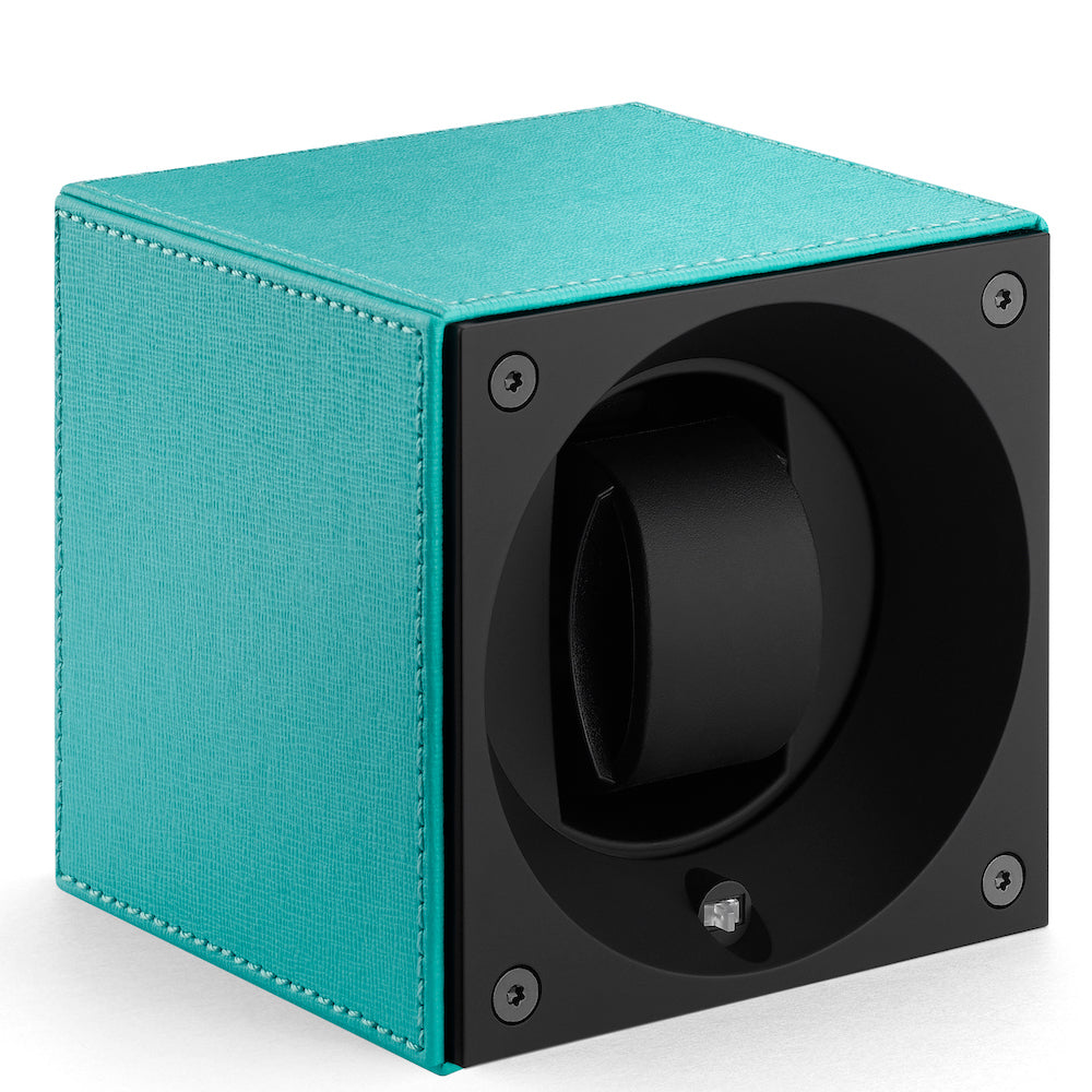 Swiss KubiK Watch Winder Turquoise Leather SK01-CV-Turquoise