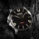 U-Boat Darkmoon 44 Black SS Watch 8463/C Image 3