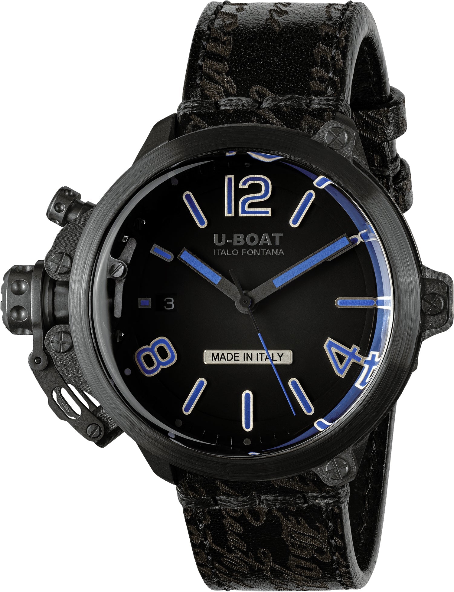 U-Boat Capsule 45mm PVD BK BL Limited Edition Watch 8808