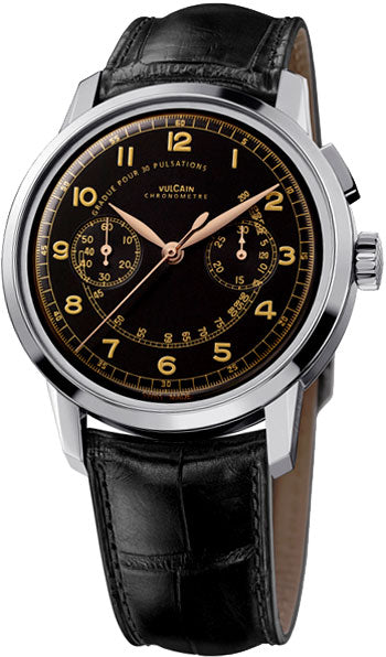 Vulcain Watch 50s Presidents Chronograph Heritage Black 570157.315L