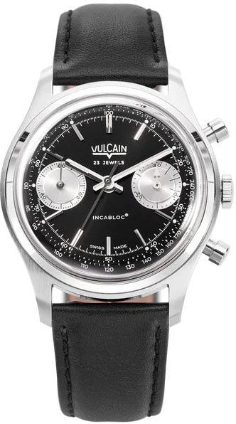 Vulcain Watch Chronograph 38mm Black Silver 640109A00.BAC201