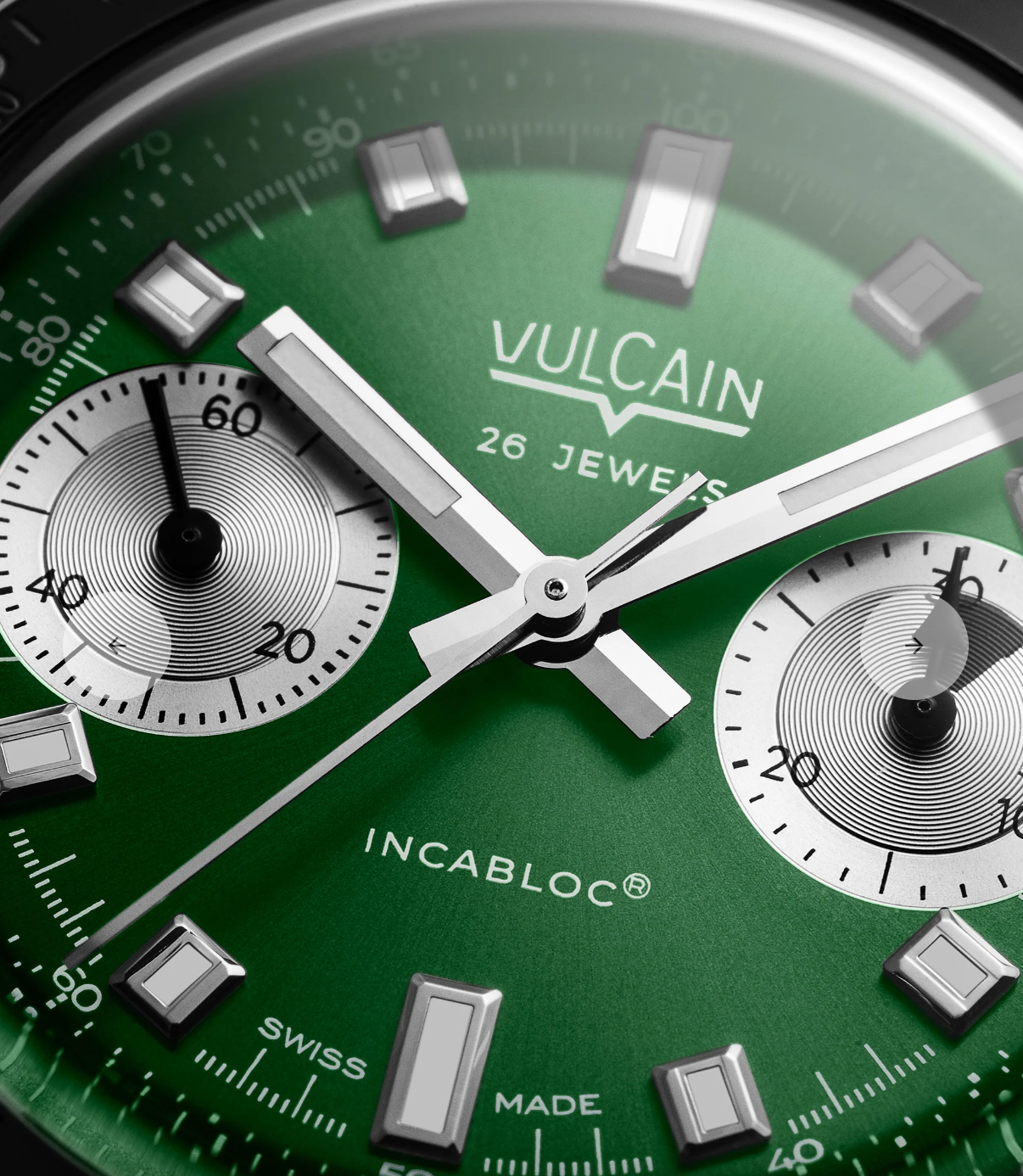 Vulcain Skindiver Chronograph Green Rubber Limited Edition Watch VLC-102 Image 3