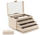Wolf Caroline Large Jewellery Box Cream 329653