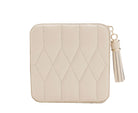 Wolf Caroline Zip Travel Jewellery Case Cream 329953