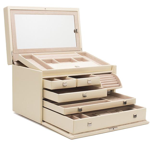 Wolf London Large Jewellery Box Cream 315053