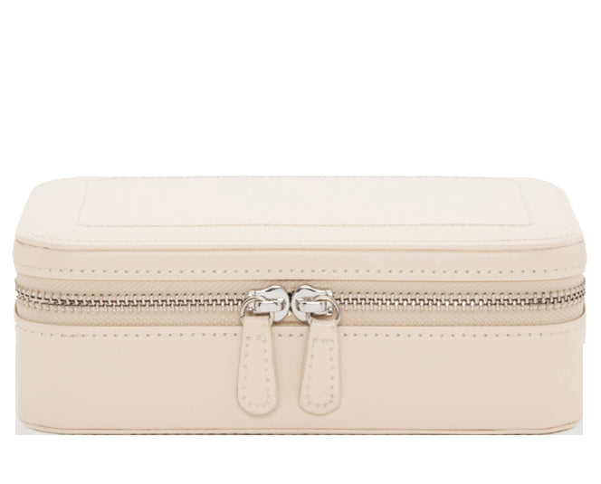 Wolf Jewellery Case Sophia Zip Ivory 392253