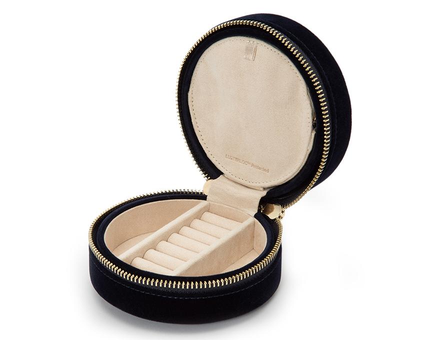 Wolf Jewellery Travel Case Zoe Round Indigo 393216