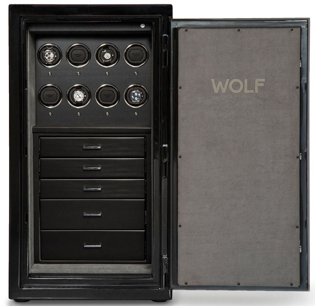 WOLF Watch Safe Atlas 8 Piece Onyx 491864