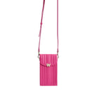 Wolf Mimi Collection Leather Pink Phone Case with Wristlet and Lanyard, 768590