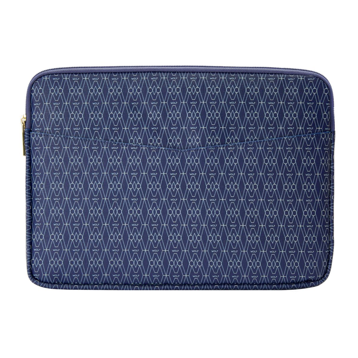 Wolf Signature Vegan Collection Blue Laptop Zip Case, 777324