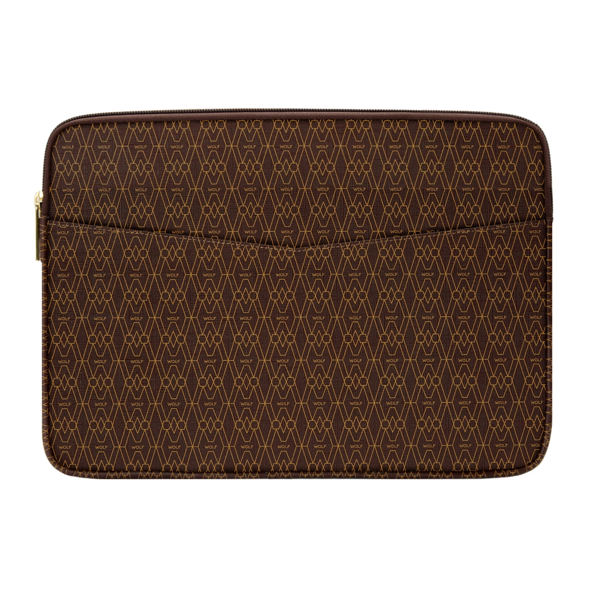Wolf Signature Vegan Collection Brown Laptop Zip Case, 777333