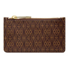 Wolf Signature Vegan Collection Brown Zip Card Case, 776533