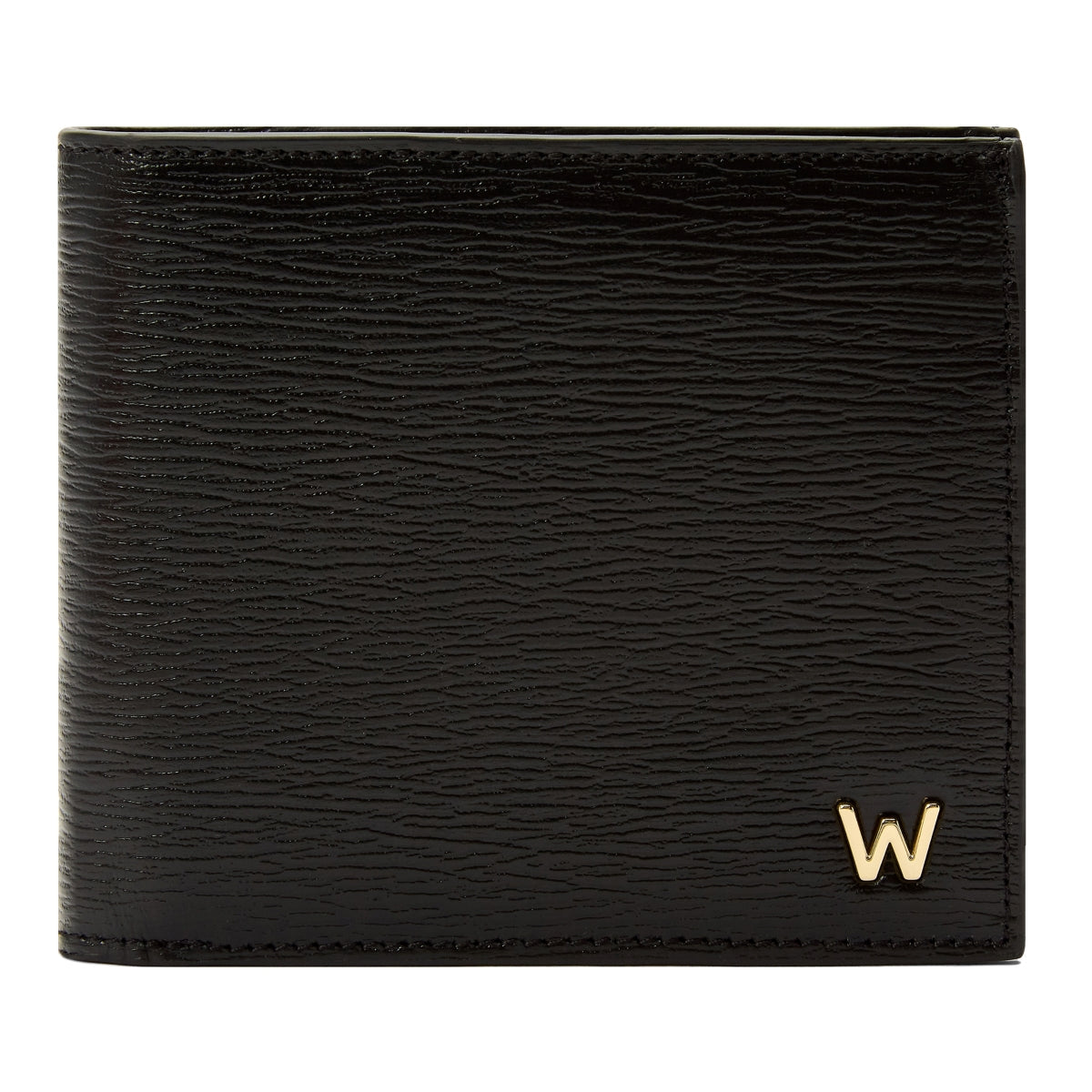 Wolf W Collection Leather Black Billfold Coin Wallet 774102 Image 1