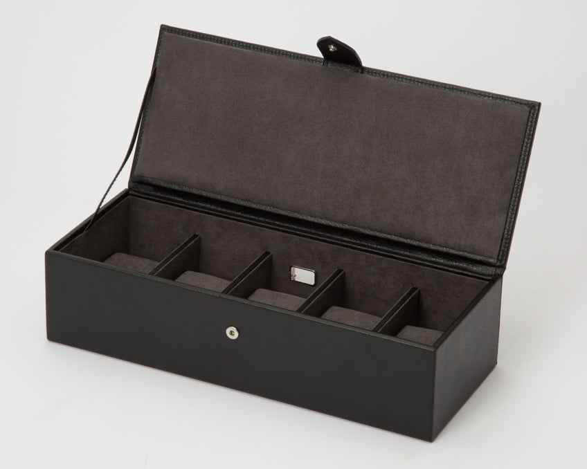 WOLF Watch Box Blake 5 Piece Black Purple 305528 Image 3