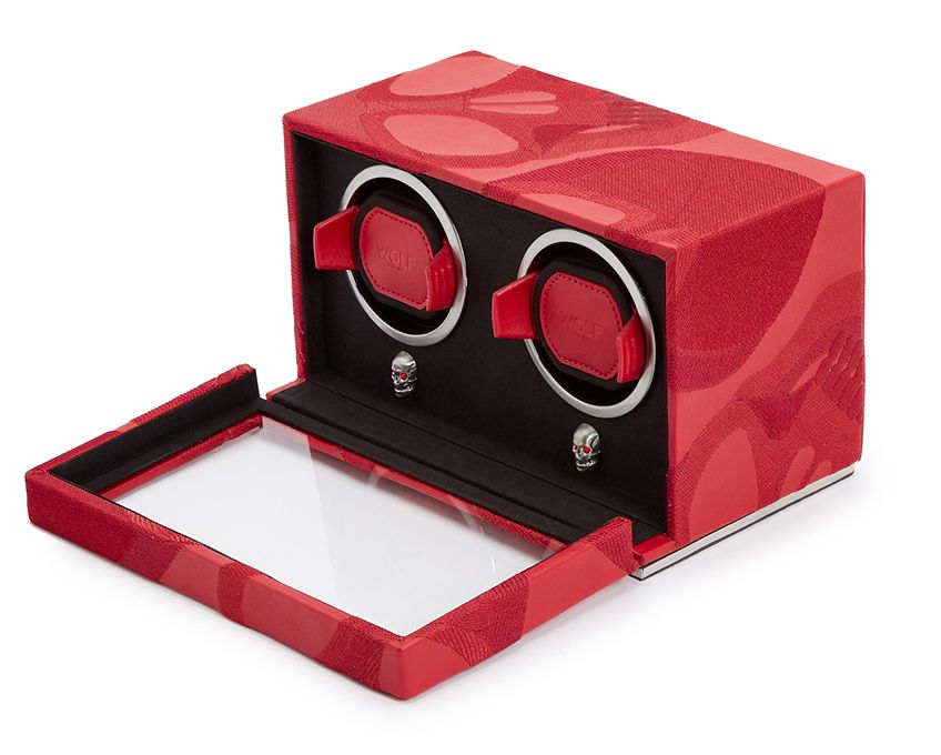 Wolf Watch Winder Memento Mori Cub Double Red 493272