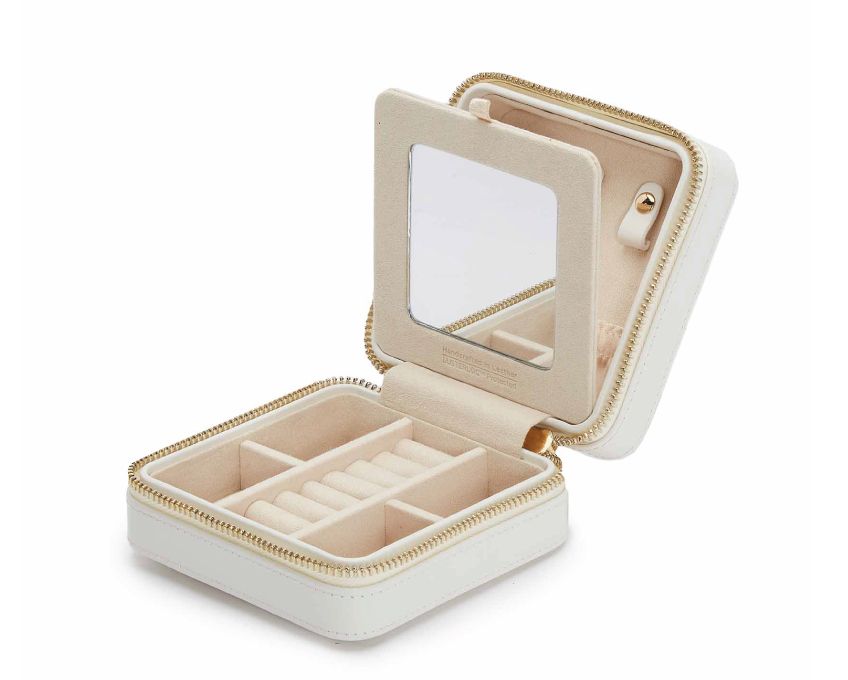 Wolf Jewellery Case Maria Zip Small White 766253