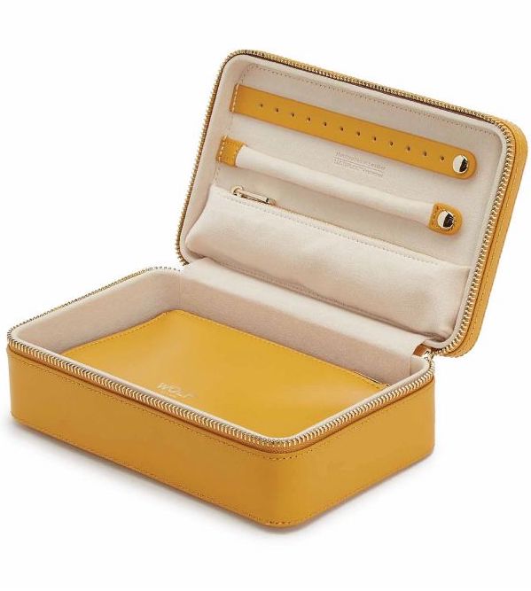 Wolf Jewellery Case Maria Zip Medium Musturd 766393